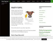 Tablet Screenshot of party-tipps.org